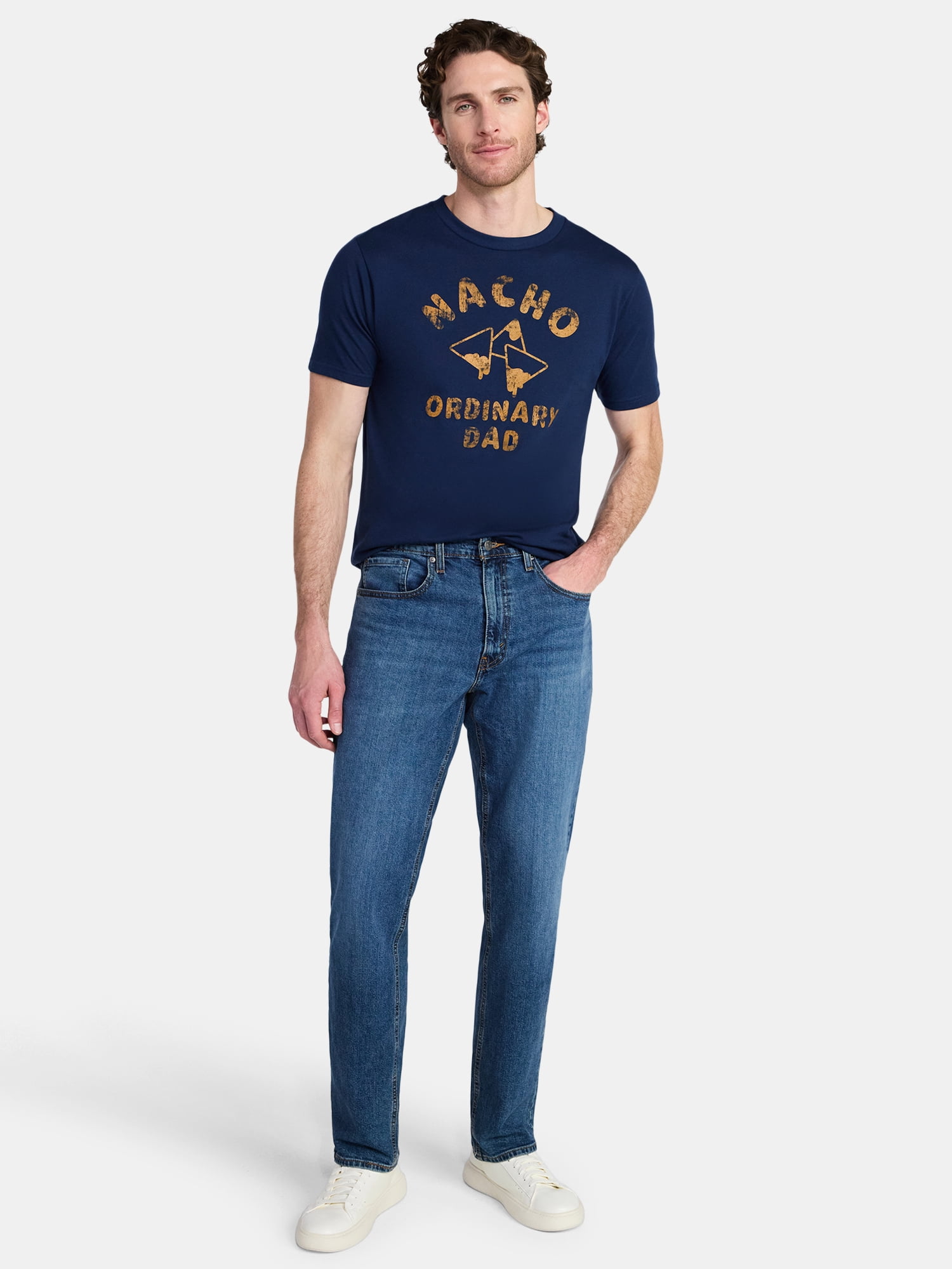 Father's Day Men's Nacho Ordinary Dad Graphic Tee by Way to Celebrate, Sizes XS-5XL