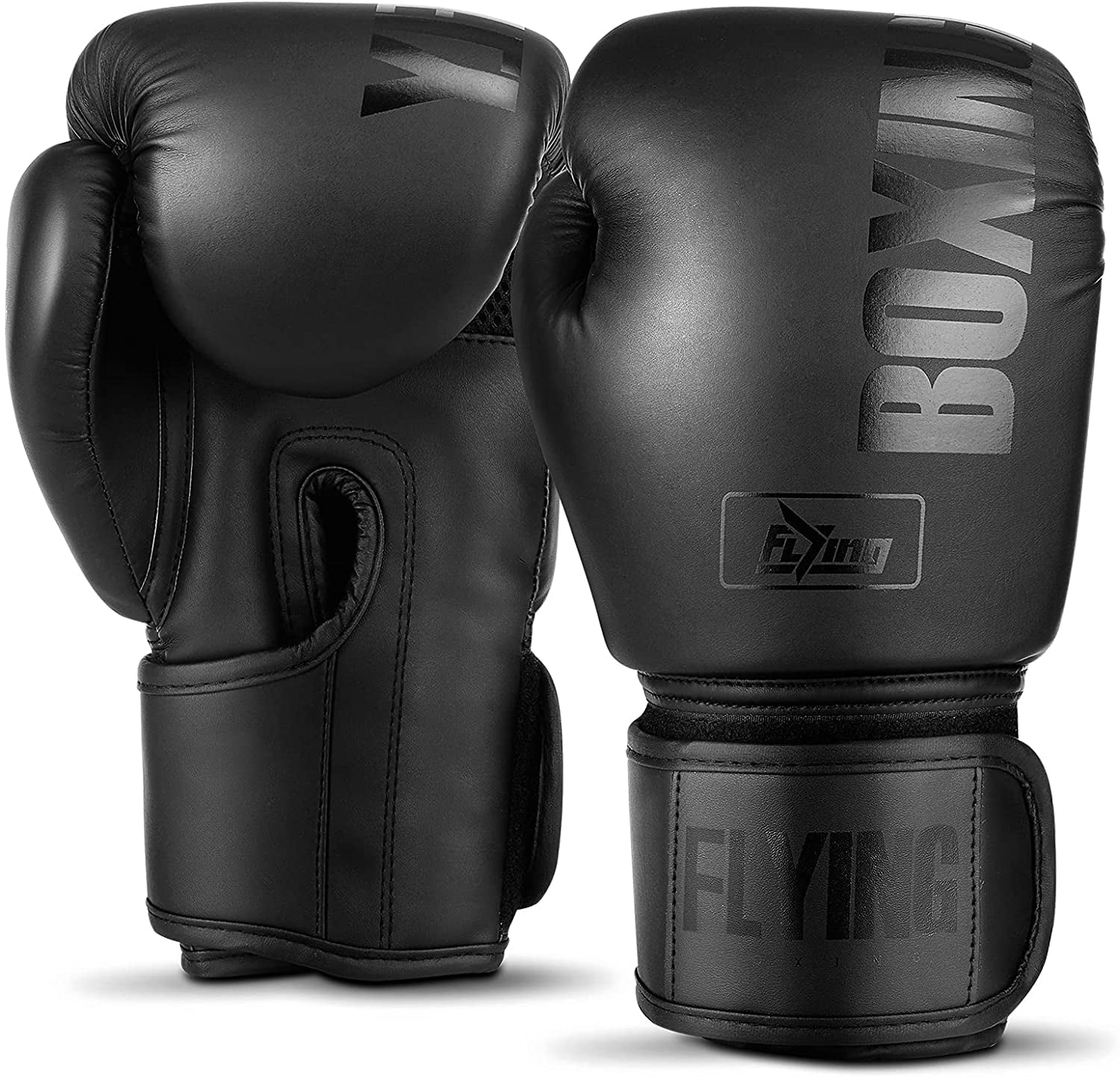 BLK ARD® Art Leather Boxing Gloves Fight Punching Bag MMA Muay Thai Kickboxing 