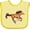 Banana and Yellow, variant on Inktastic Galloping Brown Horse-stylized Illustration Boys or Girls Baby Bib