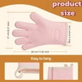 thumbnail image 2 of Silicone Oven Mitts with Fingers, Heat Resistant 450°F Waterproof Non-Slip Oven Gloves, Cotton Lined Kitchen Mitts for Home, Baking, BBQ, 2 Pcs (Pink), 2 of 6