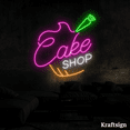 thumbnail image 2 of Craftnamesign Cake Shop Neon Sign, Bakery LED Sign, Cake Store Wall Art, 2 of 4