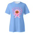 thumbnail image 4 of Cancer Shirts Women Fight Cancer Shirt Cancer Awareness Tshirt Pink Ribbon Cancer Awareness T-Shirt Cancer Awareness Tee Tops (Blue, XL), 4 of 4