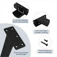thumbnail image 3 of Qucyy 4 Pcs Heavy Duty Floating Shelf Brackets,8 Inch Hidden Shelf Bracket,Wall Mount Invisible Metal L Brackets for Shelf Bracket ,Countertop Support Brackets with Screw Included Matte Black 8 Inch, 3 of 5