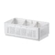 thumbnail image 2 of Cestas de almacenamiento plegables - cajas organizadoras de plástico de 4 para armario, cocina y baño • Cajas apilables con compartimentos • ABS blanco • De varios tamaños (S, M, L, XL), 2 of 5