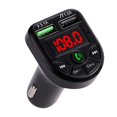 thumbnail image 2 of Car MP3 Bluetooth 5.0 Receiver, FM Transmitter with Dual USB Interface, Hands-Free Call, LED Screen Display, Power-Off Memory, USB Flash Disk Playback, for Car Vehicle, 2 of 9