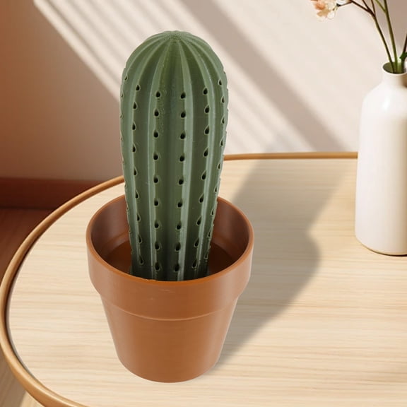 3D Printed Cactus Toothpick Holder Easy Access Plastic Cactus Shaped Toothpick Dispenser with Holes Decorative Cactus Toothpick Container Organizer