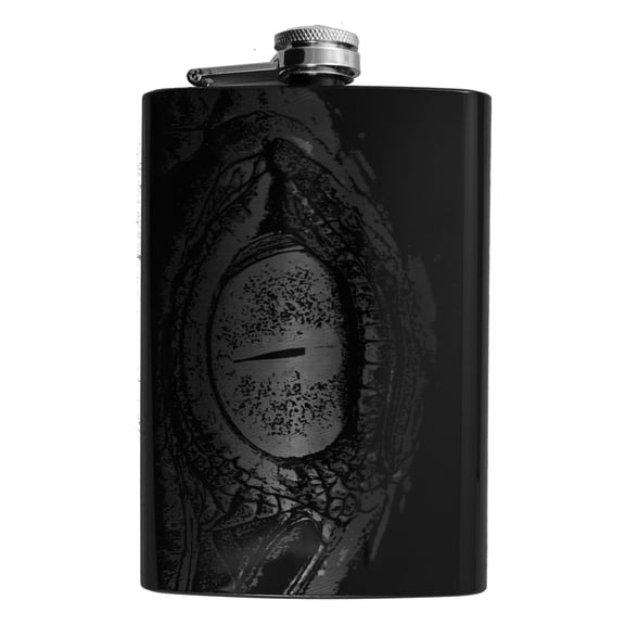 8oz Dragon Eye Black Flask L1