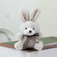 thumbnail image 2 of Cute White Bunny Plush Keychain, Adorable Stuffed Animal Plush Toy, Soft Plush Ornament With Bow Tie For Decoration & Gifting, 2 of 3