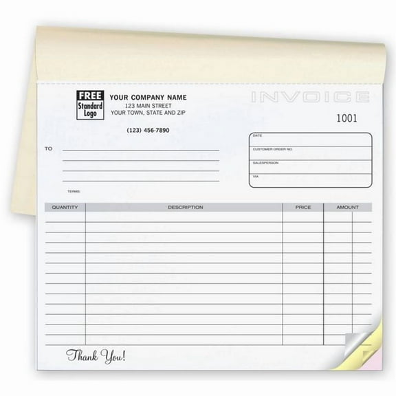 Invoice - Classic Small Lined Booked