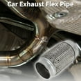 thumbnail image 2 of Unique Bargains Car Exhaust Flex Pipe 2.71 Inch OD Flexible Braided Exhaust Tube Universal Flexible Pipe Tubing Silver Tone 1 Pc, 2 of 6