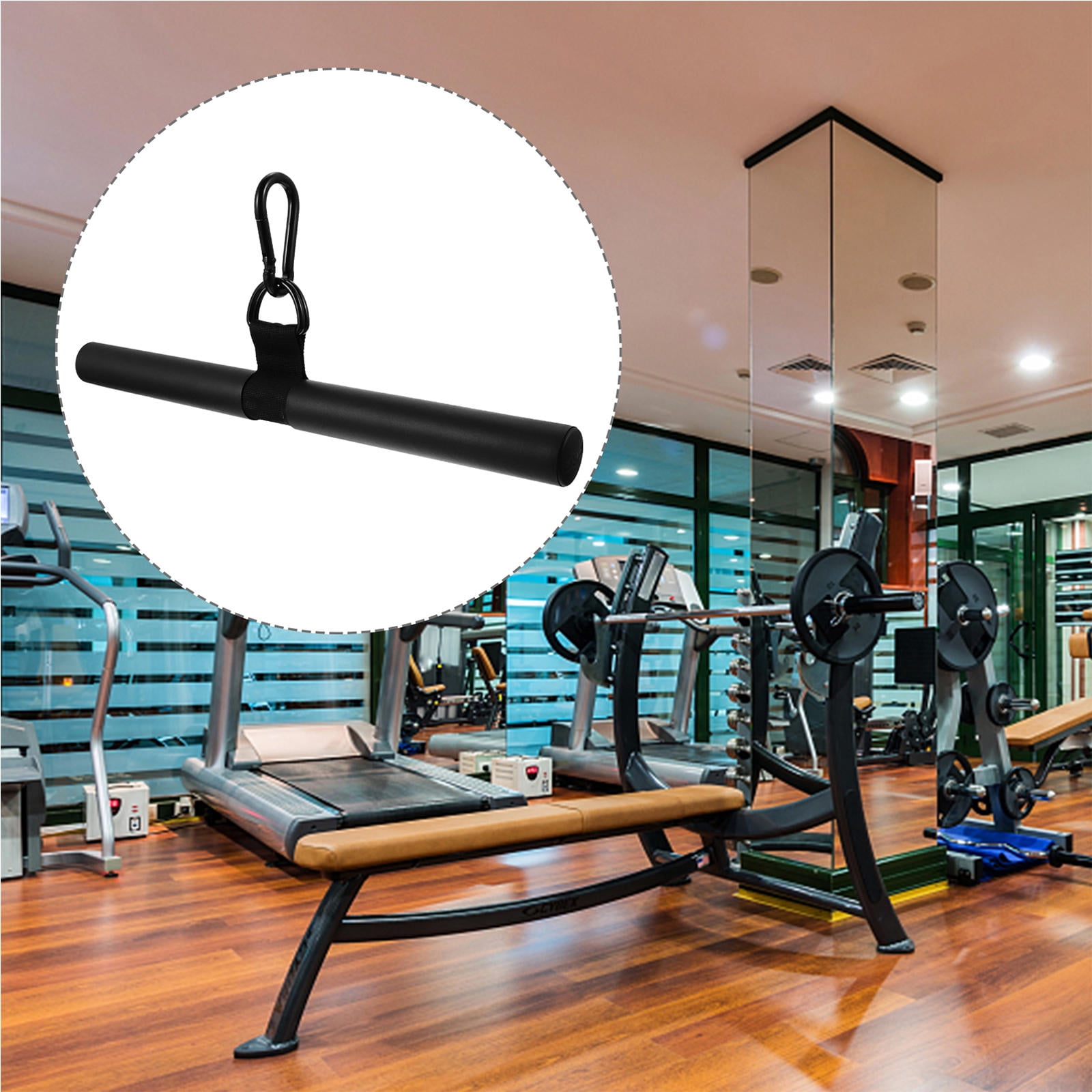 LULULION 1Pc Black Fitness Lever Triceps Gym Rod for Arm Shoulder and Back Training