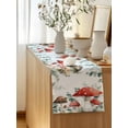 thumbnail image 5 of Table Runner 108 Inches Long for Kitchen Dining, Red Mushrooms Dresser Scarf Farmhouse, Dining Table Decorations for Wedding/Parties, Eucalyptus Leaves Summer Botanical Watercolor 13 x 108 In, 5 of 8