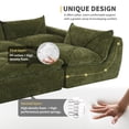 thumbnail image 3 of MODERNLUXE 116" Extra Large Modular Sectional Sofa,L-Shape Sleeper Sofa with Cushion Back & Deep Seat ,Chenille Modern Couch for Living Room,No Assembly Required, Free Combination,Green, 3 of 11