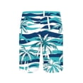 thumbnail image 5 of Men's Beach Shorts Printed Casual Athletic Shorts Elastic Waist Drawstring Side Pockets Quick Dry Lightweight Swim Trunks for Summer Vacation Beige XL, 5 of 6