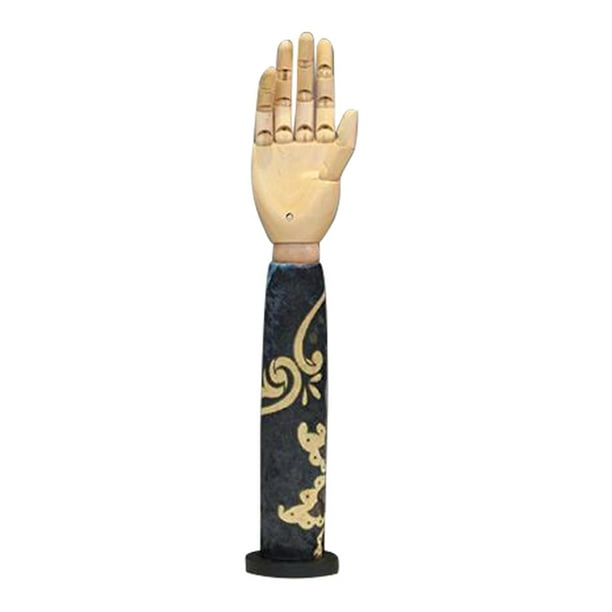 Maniquí articulado de madera para pintar, modelo de mano de dibujos animados, exhibición de joyas, pulseras y gafas (colores seleccionados) Flor larga1