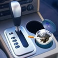 thumbnail image 2 of Aiteng Car Ashtray with Detachable Lid and LED Light, Portable Ashtray for Vehicles, Blue, 2 of 7