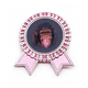 thumbnail image 1 of Simio sonriente. Insignia broche Medalla rosa premiada, 1 of 3