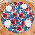 thumbnail image 2 of Pioneer Flower Floral Print Pattern Round Fitted Tablecloth with Elastic Edge,Dining Table Cover Waterproof,Outdoor Round Tablecloth for Camping,Dining,Indoor and Outdoor, 2 of 7