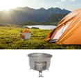 thumbnail image 2 of BIBABLYKE Portable Backpacking Survival Stove Wood Burning Grill Stainless Steel Stove for Outdoor Cooking and BBQ Picnics, 2 of 7