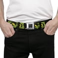 thumbnail image 3 of Buckle-Down Belt, Seatbelt Buckle Belt, Brains Zombie Face Close Up Black Red Green Yellow, 30 to 44 Inches, 3 of 9