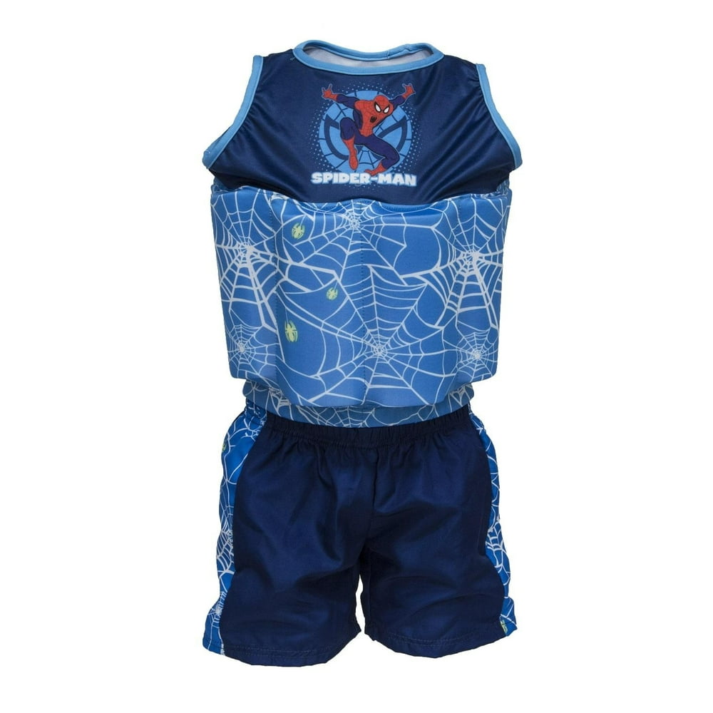 SwimWays Marvel Ultimate Spider Man Deluxe Float Shorty Swim Vest Set