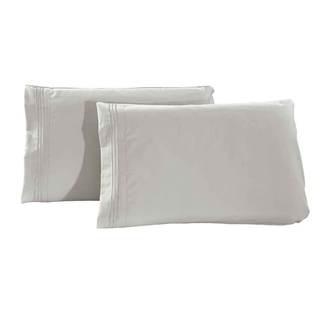 Injueey 2 uds., fundas de almohada sólidas, fundas de fundas de almohada, juego de fundas de cojín rectangulares Juegos de cama gris claro 50*76cm Injueey JJ13689-05