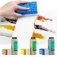 thumbnail image 1 of Bloques de esponja de pulpa de madera en pack de 10 para platos y limpieza de cocina - esponjas de doble cara, reutilizables y duraderas para ollas, sartenes, fregaderos y baño, 1 of 6