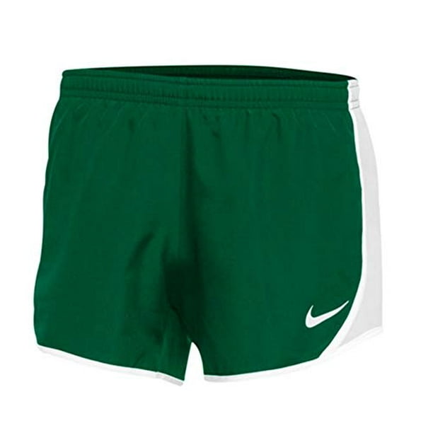 Nike Girls Dry Tempo Running Shorts (Large, Green/White)