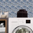 thumbnail image 4 of Jinsinto Blue Self Adhesive Tiles, Adhesive Vinyl Kitchen Backsplash, Bathroom Wall Tile Sticker, Mosaic Effect, 4 of 5
