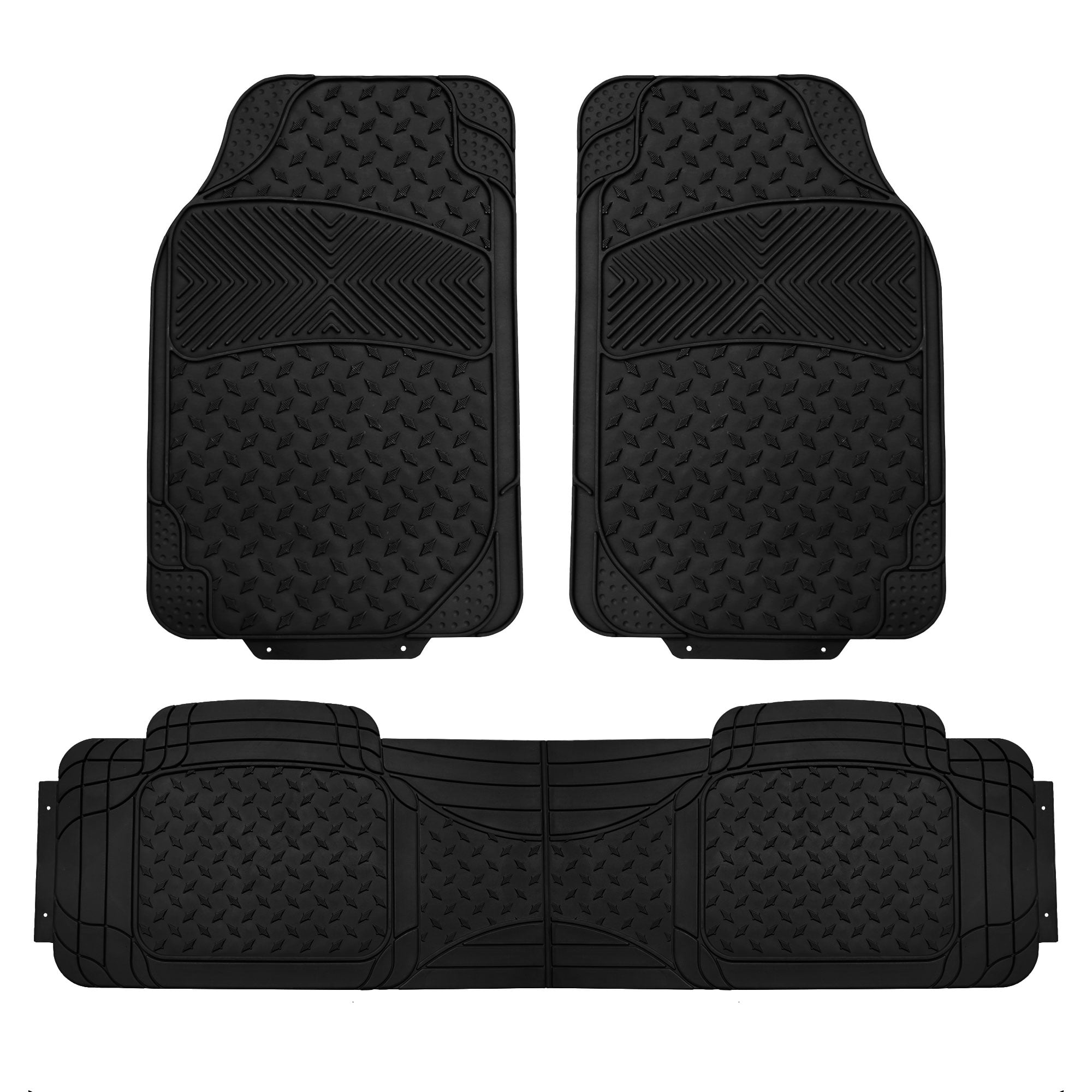 FH Group Semi Custom Trimmable Vinyl Floor Mats For Car Auto Sedan SUV