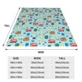 thumbnail image 2 of JUNZAN Travel1 Print Flannel Fleece Blanket Throw Blanket for Bed,Sofa,Couch,Travel,Camping(80"x60" ), 2 of 5