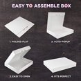thumbnail image 5 of Fit Meal Prep 100 Pack 15x11.5x2.2'' White Bakery Box - Holds 12 Donuts, Auto-Popup Cardboard Gift Packaging and Baking Containers, Cookies, Brownies, Pastry and Bread Boxes, 5 of 8