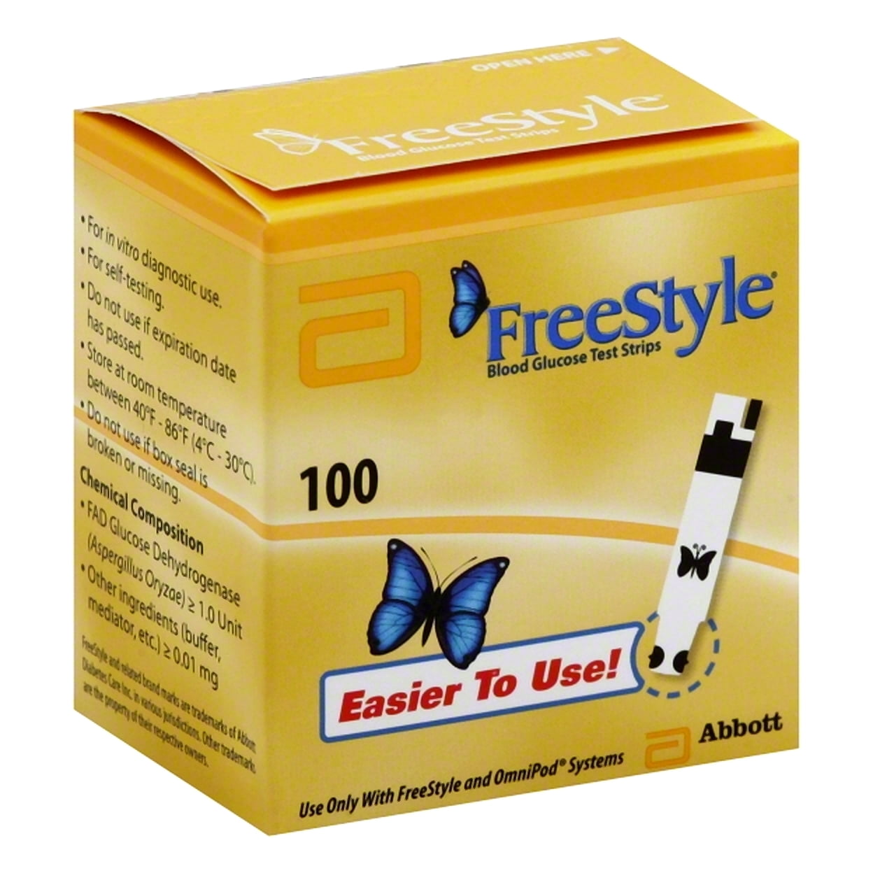 FreeStyle Blood Glucose Test Strips, 100 Count