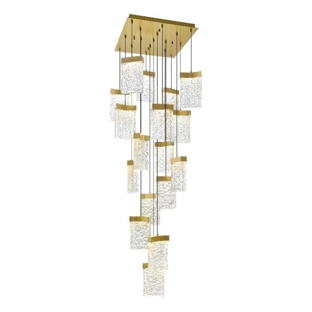 CWI Lighting Lustre en Laiton LED Intégré Lave