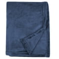 thumbnail image 4 of 24 pack Trail maker Plush 60”L x 50”W Lightweight Microfiber Sherpa Adult Throw Blankets in Navy Blue, 4 of 8