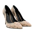 thumbnail image 2 of Roberto Cavalli Blush Snakeskin Suede Pointy Pump-9 for Womens, 2 of 4