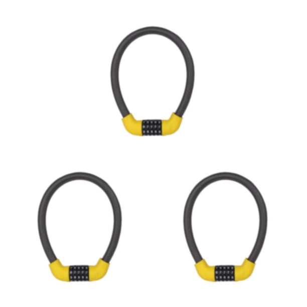 Soidarity candado de bicicleta antirrobo anillo cadena número candados casco combinación código candado bicicletas scooter accesorios largo / Type1 NO1