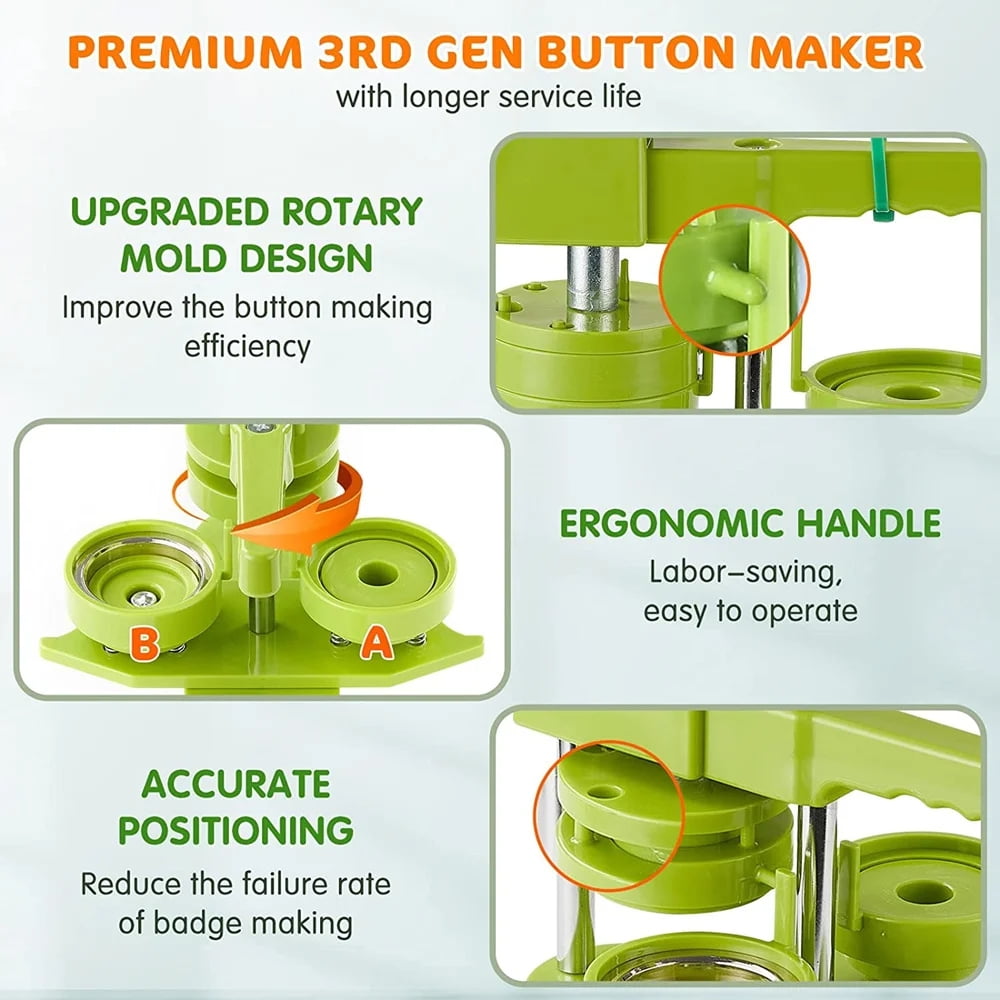 Pin Badges Button Making Machine, 25 MM Badges Button Maker Machine ,Beginner-Friendly