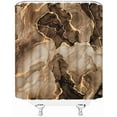 thumbnail image 4 of Brown Marble Shower Curtain Abstract Marble Texture Art Home Fabric Bathroom Decor Set Include Hooks-72"W x 72"L (Pack of 1), 4 of 7