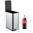 thumbnail image 2 of Danolapsi Bathroom Trash Can,2.6-Gallon (10 L) Small Bathroom Step Trash Can with Lid Soft Close,Step Pedal,with Removable Inner Bucket,Brushed Stainless Steel, 2 of 7