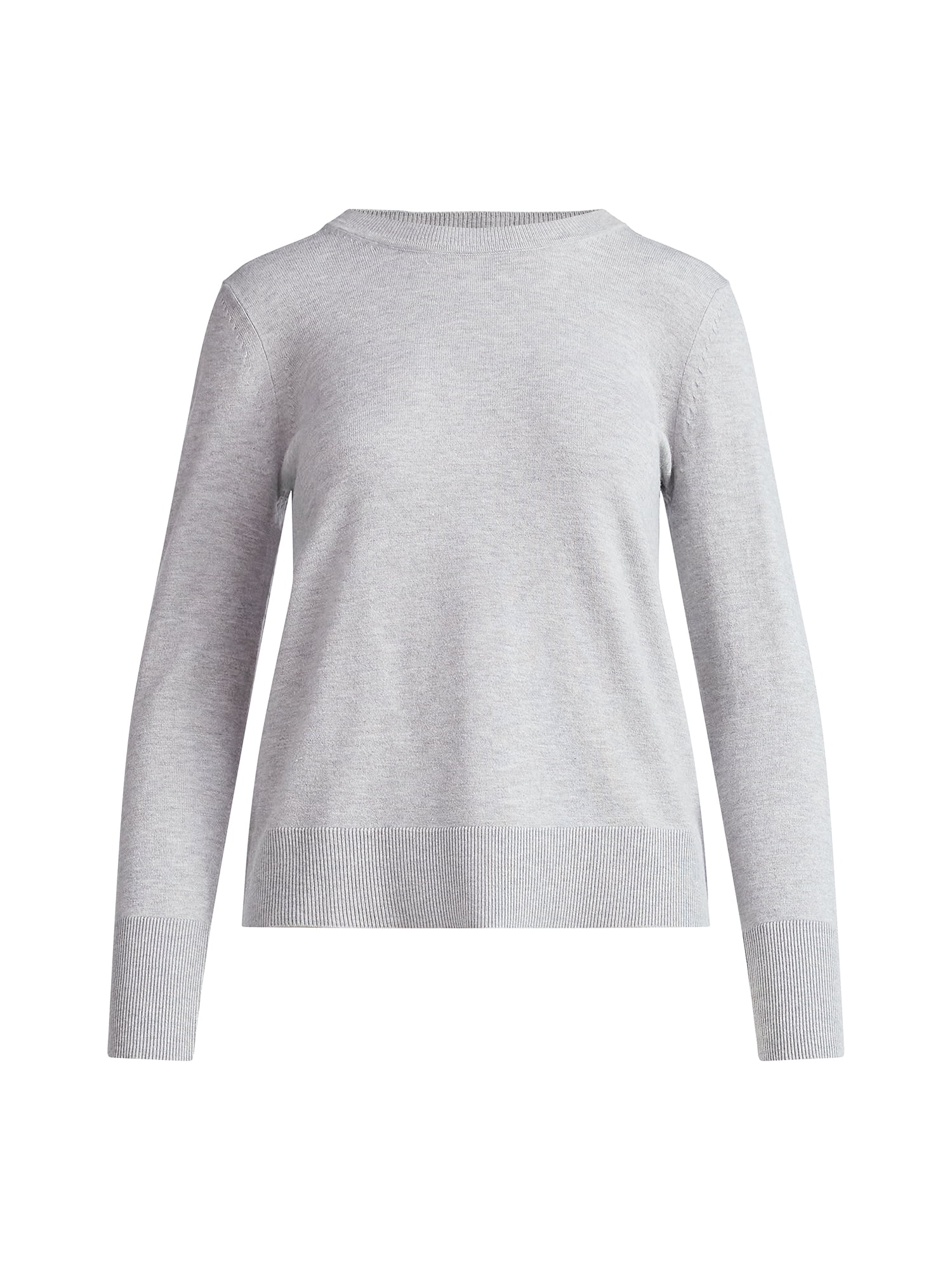 Free Assembly Women's and Women's Plus Cozy Yarn Crewneck Sweater with Long Sleeves. Lightweight, Sizes XS-4X