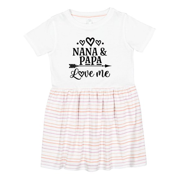 Inktastic Nana Papa Love Me Grandchild Girls Toddler Dress