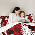thumbnail image 4 of Castle Fairy Christmas Tree Snowflake 7-Piece Bedding Comforter Set for Women Men Teens,Happy New Year King Bedding Sets,Geometric Plaid Grid Ultra Soft Bed Sheets,Super Cozy Room Decor, 4 of 8