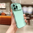 thumbnail image 2 of For iPhone 15 Pro Max Case,for Women Girls Soft Cute Wave Frame Curly Shape Love Heart Luxury Plating Phone Case,Luxury Slim Plating EdgeCase,Anti-slip Grip,Full camera lens protection,Green, 2 of 8