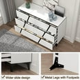 thumbnail image 4 of Howcool White 6 Drawer Dresser for Bedroom, Handle-Free 6 Drawer Dressers & Chests of Drawers with Twill, Modern Wood Dresser for Living Room, Hallway, Entryway, 4 of 7