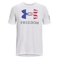 thumbnail image 2 of Under Armour 1370811101MD Freedom Mens Size Medium White American Flag T-Shirt, 2 of 2
