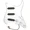 White Black, variant on AxLabs Habanero 3 Ply 11-Hole Mount Pre-Wired S/S/S Pickguard Black White