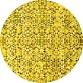 thumbnail image 1 of Ahgly Company Indoor Round Abstract Yellow Modern Area Rugs, 5' Round, 1 of 4