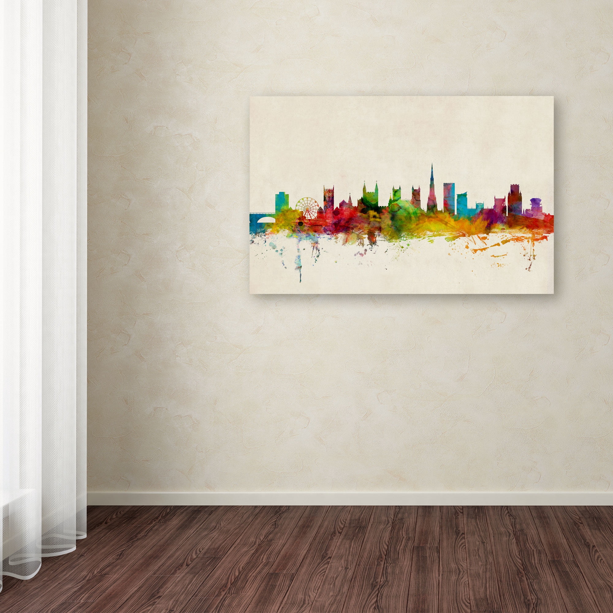 "Bristol England Skyline III" Canvas Art by Michael Tompsett