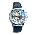 thumbnail image 2 of Soumake Men Quartz Watch Round Dial Alloy No Delay Adjustable Faux Leather Strap Time-checking High Accuracy Wristwatch Business Commute Timepiece, 2 of 8